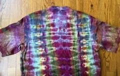 Custom Tie Dye On Henley Shirt Size XL