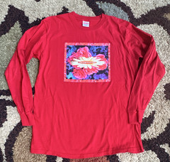 Supreme Red Bloom FW17 Graphic Logo Cotton Knit Crew Long Sleeve T-Shirt Size M