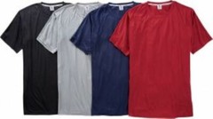 Big and Tall Athletic Birdseye Mesh Activewear Crewneck Short Sleeve Crew Shirt