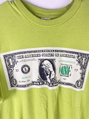 Supreme FW17 Dollar Tee Size Medium Lime Green Graphic Logo Authentic T Shirt