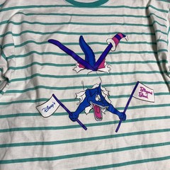 RARE Vintage 90s WDW Disney Blizzard Beach Ice Gator Striped Graphic T-Shirt M