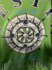Destin Screen Printed T Shirt Green 3X Anvil Brand Double Stitched
