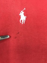 Polo Mens Graphic T-Shirt Red Big Logo Sz XXL Casual Pullover W/Stains See Pics
