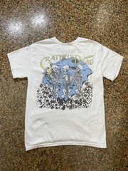 Vintage Grateful Dead rock concert music short sleeve white shirt KV39694