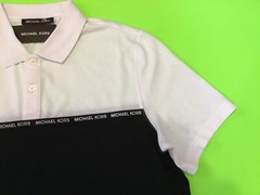 MICHAEL KORS Men’s Polo Short Sleeve T-Shirt SMALL White/Black MSRP $89.50 NEW