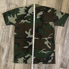 VINTAGE Ace Sportswear Camo T Shirt Short Sleeve Hunting Single Stitch Pocket L