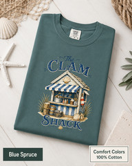 Clam Shack Shirt, Comfort Colors Coastal Tee, New England Beach Town Gift