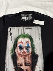 Toon Line Joker Joaquin Phoenix T-Shirt Mens XL Black Movie Graphic New
