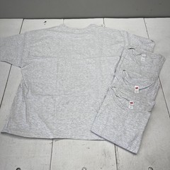 Hanes Shirt Mens 2XL Gray Crewneck Tagless Tee 4 Pack Cotton Blend Basic