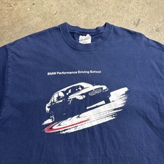 Vintage BMW Shirt Mens Large Navy 90s Luxury Car Rare M3 E30 Art Sports Racing
