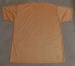 Men’s Guitar t shirt from Garment One, XL, gold w/ black, silky synthetic knit
