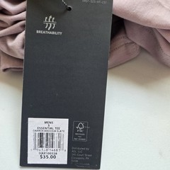 VRST Men’s Essential Tee, Style# MAX100328, Size S, Darker Ardosia Slate