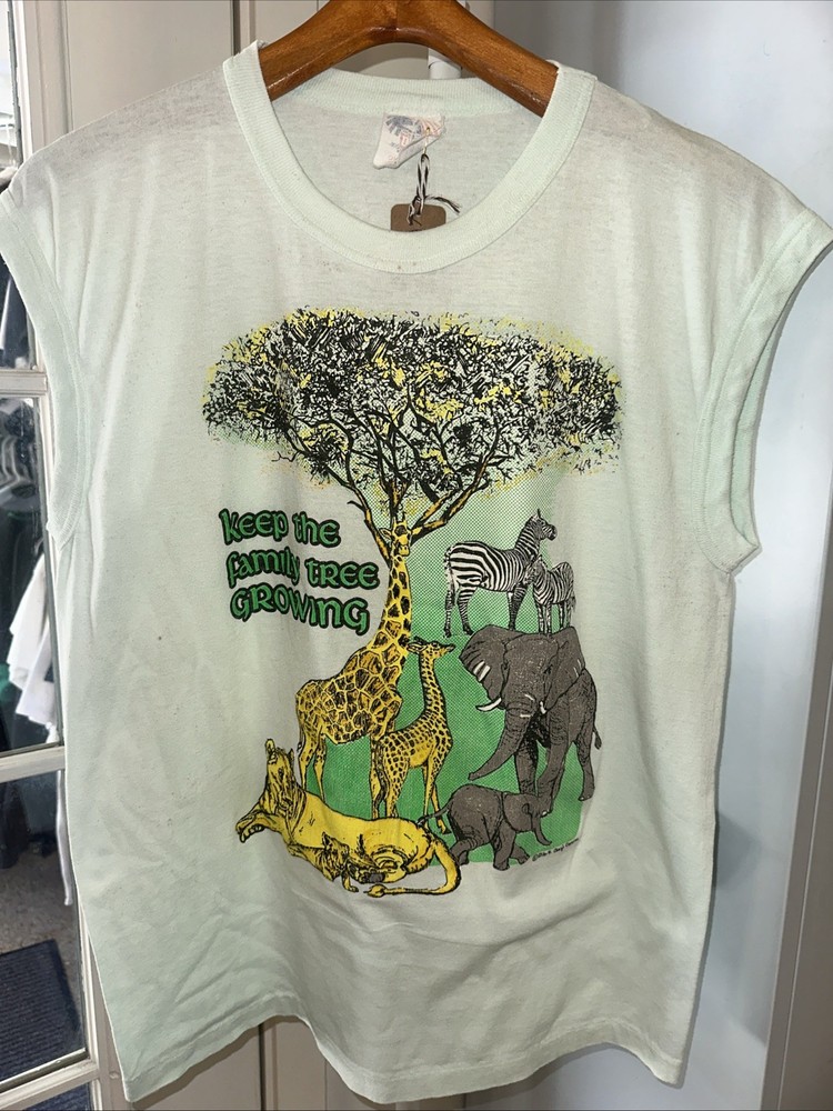 1990’s Vintage Animal Nature Tee Shirt – Sleeveless Large 21×26