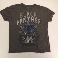 Marvel Black Panther Graphic Short Sleeve Casual Shirt Mens Size XL Gray