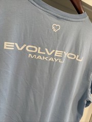 Evolve You Makayla Graphic T-Shirt Light Blue Unisex Size S/M Cotton Tee