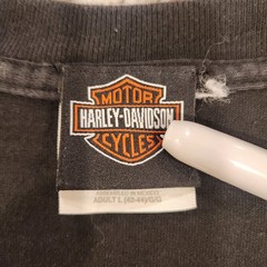 Harley Davidson Ann Arbor Michigan T Shirt Black Size L Embroidered Proper Fade