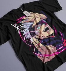 Jujutsu Kaisen Anime Gojo Satoru Hollow Purple Black T-Shirt