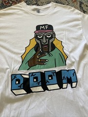 mf doom t shirt – White Graphic Tshirt – Size XXL – Short Sleeve – MF Doom