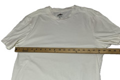 J Crew Slim Sueded Cotton T Shirt Mens Medium Ivory Short Sleeve Crewneck Tee