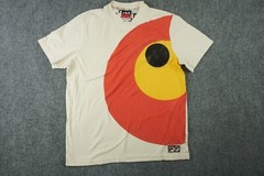 Urban Outfitters FILA Pierre Cardin T Shirt Mens Small Ivory Target Graphic