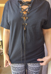 HAND PAINTED ORIGINAL ART Black and brown raven tee .goth.punk . .