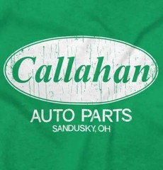 Funny Car Mechanic Gift Callahan Auto Parts Womens or Mens Crewneck T Shirt Tee