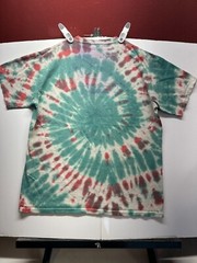 Chemistry GREEN ALIEN Tie Dye Multi Color Crew Neck T-Shirt Tee Shirt SZ L Large