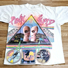 Vintage 90s Pink Floyd The Division Bell Wall Animals Tour AOP T-Shirt XL
