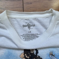 Y2K Kingdom Hearts Birth by Sleep Promo White T-Shirt Disney Square Enix Large