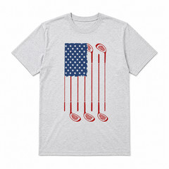 Men’s USA Golf Flag Graphic T-Shirt Patriotic Golfer Casual Tee