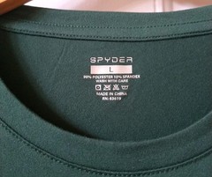 SPYDER MEN’S FITTED ASL426OL GREEN LOUNGE WEAR T-SHIRT, SIZE L
