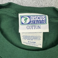 Vintage Discus Athletic Shirt Mens XL Green Cotton Crew Neck Blank Tee 90s