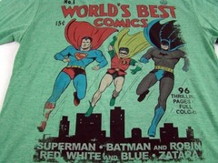 Mens DC Comics Originals Super Hero Batman Superman Robin T Shirt Size XS