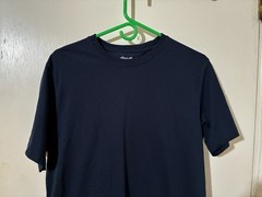 Eddie Bauer Adult Medium Navy Blue Cotton/Poly Blend T-Shirt