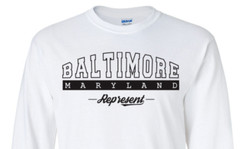 Baltimore Maryland T-Shirt Long Sleeve Graphic tee