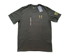 UNDER ARMOUR Men’s Freedom Graphic / Logo T-Shirt M/L/XL Jet Gray Loose Fit NWT