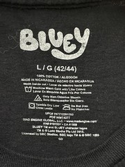 Bluey This Was The 80’s Man Bandit & Chilli Black T-Shirt Men’s LARGE
