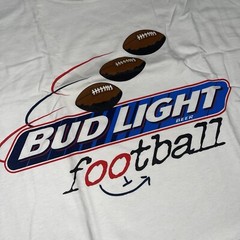 Vintage NOS Bud Light Football New Old Stock Graphic NFL T-Shirt Men’s Size XL