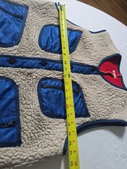 KAPITAL Vest Boa Fleece Navy Cream Unisex Size XL 4 Pre-owned Made in Japan 0306