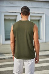 Workout Tank Tops for Men Cotton 3 Pack Sleeveless Muscle T-Shirts Moisture W…