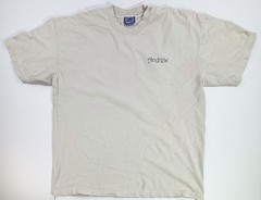 Vintage Andrew USA Made Minimalist Graphic T Shirt Tan Beige XL 90s