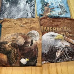Lot of 6 The Mountain Nature Wildlife T Shirt Bundle Eagle Animal Outdoors