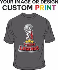 Mens Custom T Shirt Photo Picture Text Personalized Top Direct to Garment Print