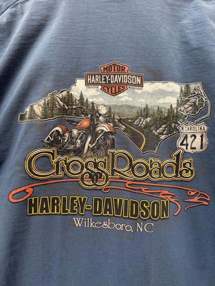 Harley Davidson Wilkesboro, NC 2XL T-Shirt Retired Hwy 421 Graphic Good Cond.