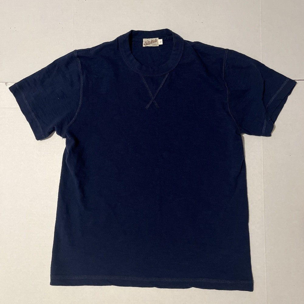 Non Stock Knitting Mills T-Shirt Men’s Size Large Navy Blue USA Made Workwear