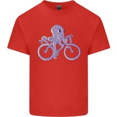 A Cycling Octopus Funny Cyclist Bicycle Mens Light Cotton T-Shirt