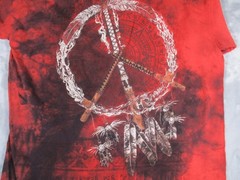 The Mountain Tie Dye Peace Sign Red Dreamcatcher Graphic Y2K T-Shirt Men’s XL
