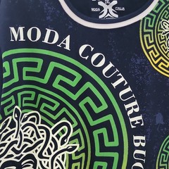 Bucheli Moda Italia Medusa Graphic Print Black Men’s 2XL Crew Neck T-Shirt