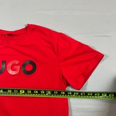 Hugo Boss T Shirt Mens Small Red Logo Print Short Sleeve Crew Neck Pullover