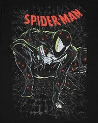 Marvel Mens Spider-Man Symbiote Black Suit Comic Graphic Shirt New XS-3XL